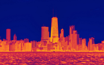heat map of the Chicago skyline